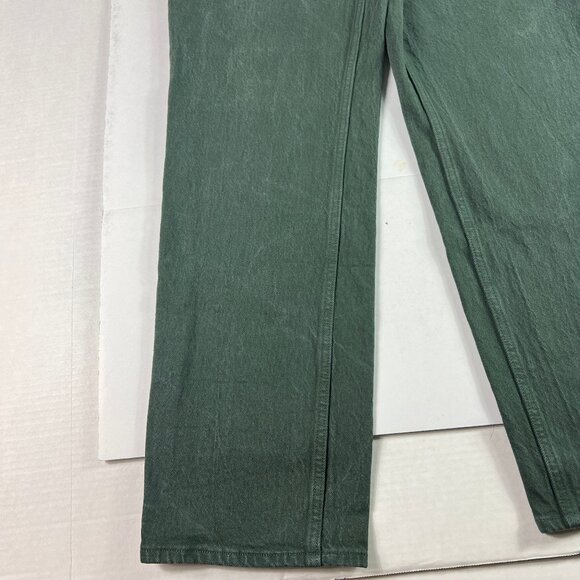 Abercrombie Fitch Jeans Womens 31x32* 90s Straight High Rise Green Denim Tag 30L - Picture 4 of 16
